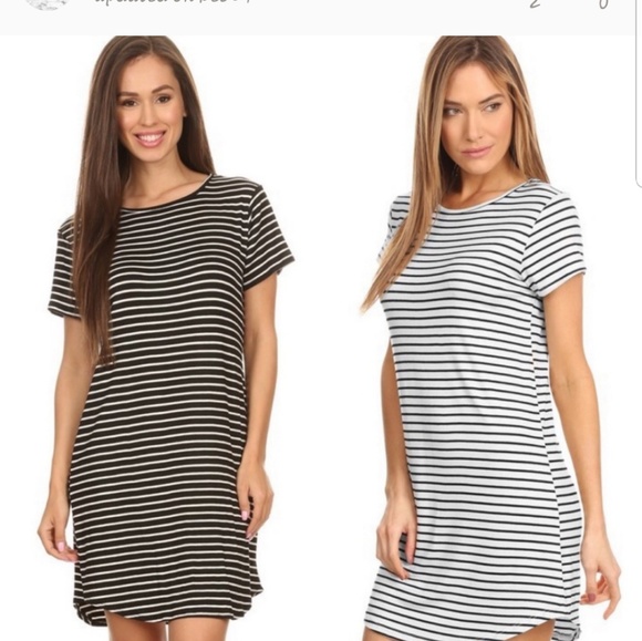 Black&white t shirt dress - Picture 2 of 4